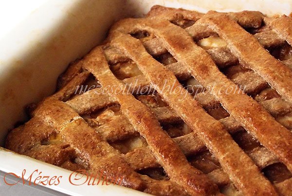 karamellás körtés pite graham lisztből fotó