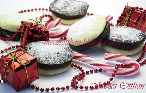 kétszínű keksz karácsonyi aprósütemény fotó