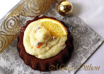 narancskrémes mézes mini torta karácsonyra fotó