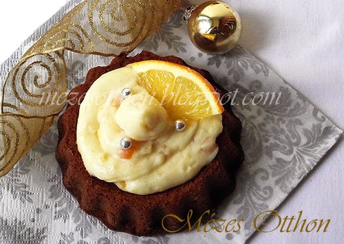 narancskrémes mézes mini torta fotó