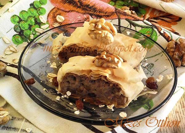 almás-diós rétes zabpehellyel fotó